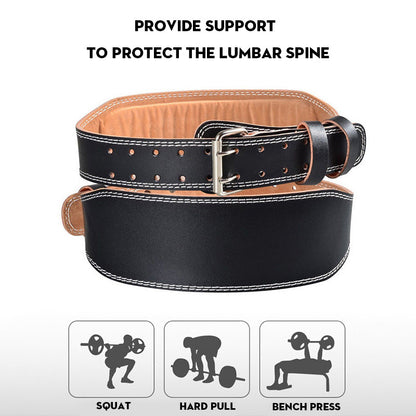 Leather Weightlifting Belt - Black/Brown