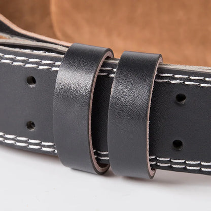 Leather Weightlifting Belt - Black/Brown